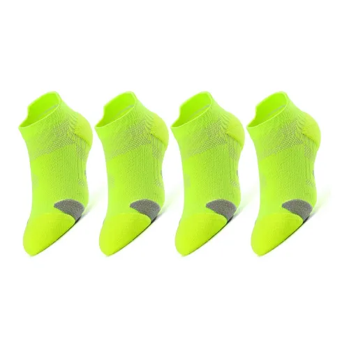 MUSCLESWING Низкие носки Мужские 4 упаковки неоновый зеленый