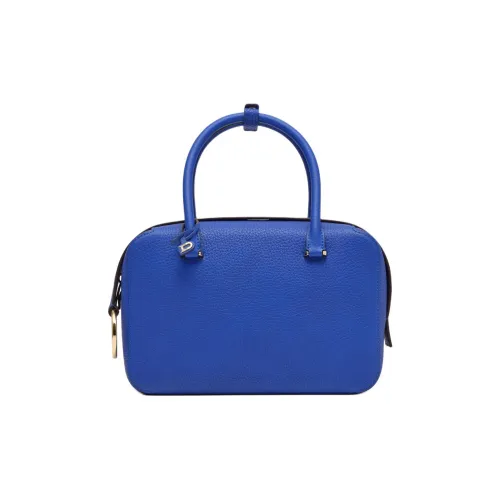 Delvau Cool Bo Soft с рельефной телячьей кожей Сумка через плечо Сумка среднего размера Женская Темно-синий