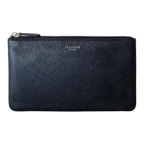 Серапиан Падающий Цветочный Дизайн Телячья Кожа Клатч Мужской Морской Синий