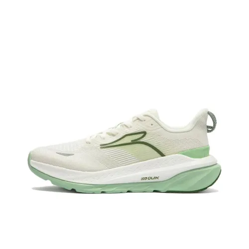 361° Red Flame 3 Slip Устойчивый к истиранию Низкий Топ Беговые кроссовки Мужские Белый Зеленый