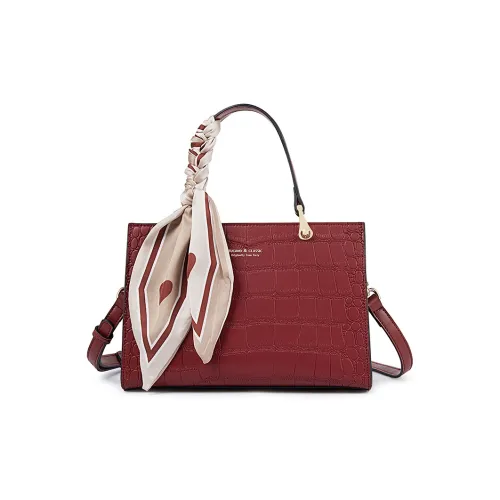 TUCANO Сумка из коровьей кожи с PU кожей среднего размера женская бордового цвета