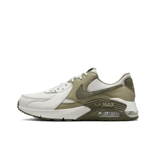 Nike Air Max Excee Амортизация Износостойкие Низкие Кроссовки для Бега Мужские Бежево-Зеленые