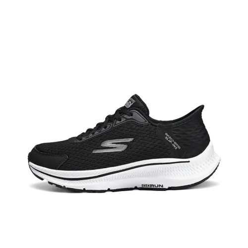 Skechers Slip Resistant Abrasion Resistant Breathable Low Top Casual Women's Black White Skechers Противоскользящий Устойчивый к истиранию Дышащий Низкий Топ Повседневный Женский Черный Белый