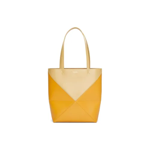 LOEWE Блестящая коровья кожа Тоут Сумка Сумка для покупок Сумка на плечо Сумка Женская Deep Масло Подсолнечно-желтый