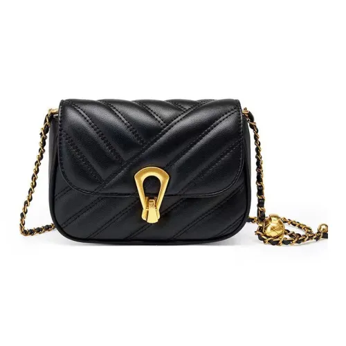 VANDEE Корова Кожа с Микрофиброй Маленькая Квадратная Сумка Сумка через плечо Мини Женская Черная Белая