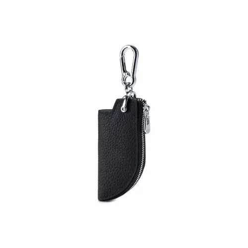 OUZIHUANG Ключница из лицевой коровьей кожи стандартная унисекс черный