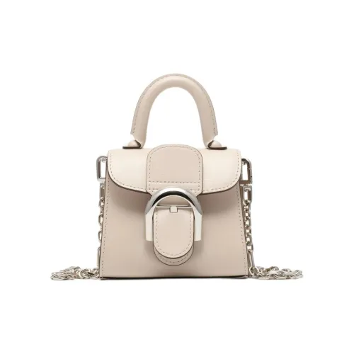 Delvau Brillant Телячья кожа Сумка Сумка через плечо Сумка через плечо Нано Женская Серо-бежевая