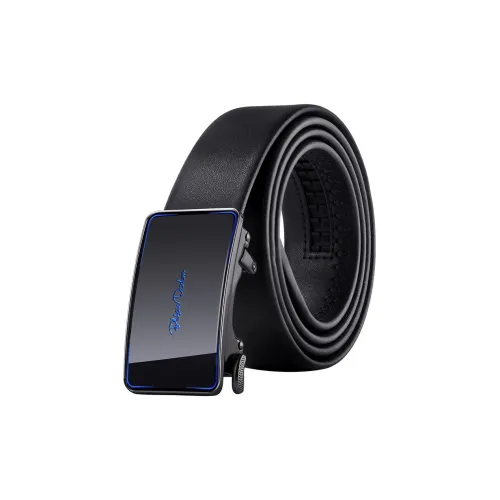 BISON DENIM Автоматическая застежка повседневный мужской ремень для молодежи глянцевый золотой логотип кожаные ремни мужская ширина 3,5 см