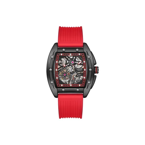 LIGE Кварцевый механизм силиконовый ремешок мужские часы черный циферблат модель LG89115