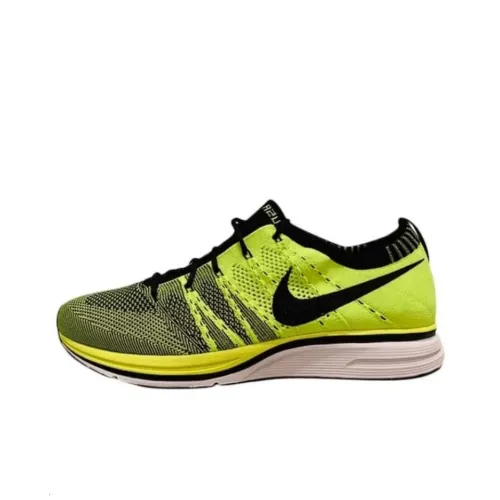 Nike Flyknit Trainer Амортизация Износостойкий Низкий Топ Беговые кроссовки Мужские Желтые