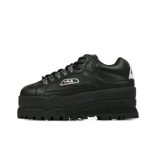 FILA Trailblazer Амортизация Устойчивый к истиранию Увеличение высоты Низкий Топ Повседневная обувь Женская Черная