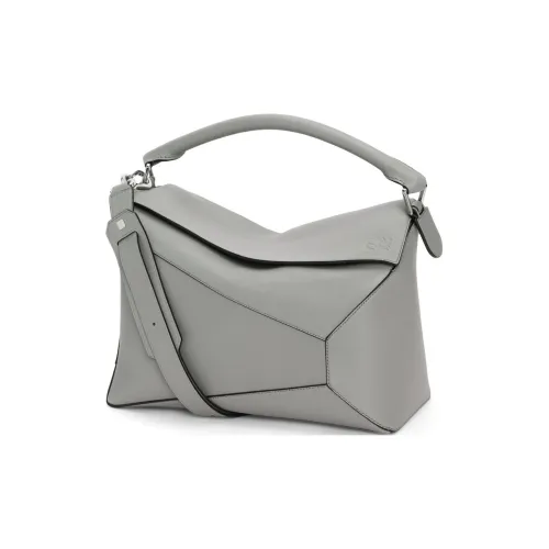 LOEWE Пазл Телячья кожа Сумка Сумка через плечо Сумка через плечо Большая Мужская Асфальтово-серый
