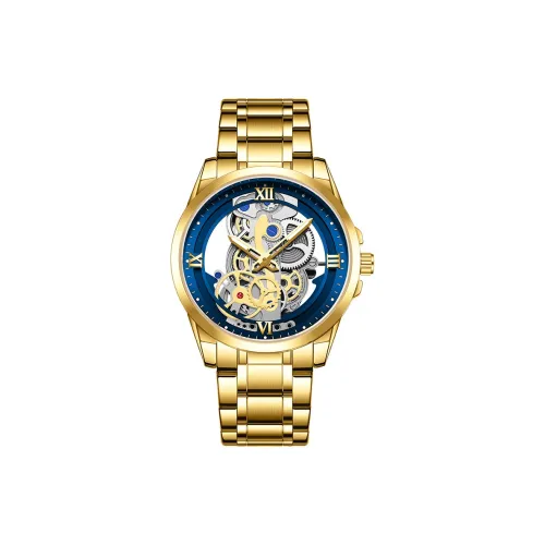 LIGE Кварцевый механизм нержавеющая сталь ремешок мужские часы синий циферблат модель LG89117