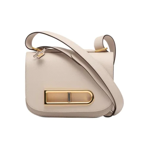 Delvau Lingot с текстурой Телячья кожа Сумка через плечо Сумка на плечо Женская Экрю