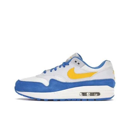 Nike Air Max 1 Low Топ Повседневная обувь Унисекс Белый Синий