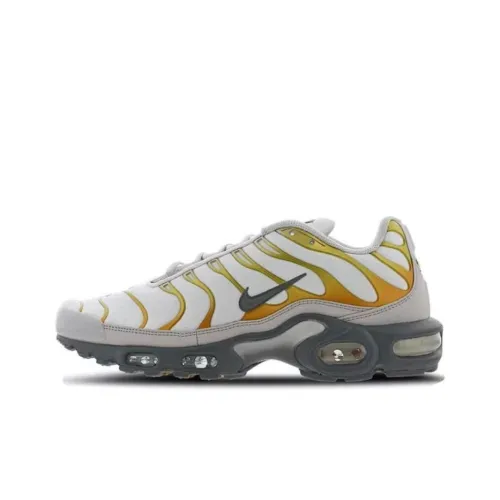 Nike Air Max Plus Амортизация Износостойкий Низкий Топ Беговые кроссовки Унисекс Белый Серый