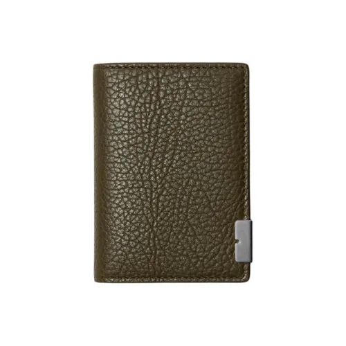Burberry с рельефным узором держатель для карт из телячьей кожи мужской военный зеленый