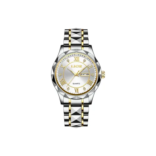 LIGE Кварцевый механизм нержавеющая сталь ремешок мужские часы серебристый циферблат модель LG89116