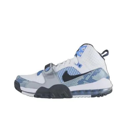 Nike Air Max Bo Ja Амортизация Износостойкий MID Топ Баскетбольные кроссовки Унисекс Белый Синий