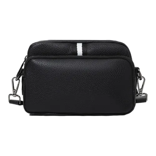 ALNI BITTON ПУ (полиуретан) Сумка через плечо Стандартная Мужская Черный Черный Клетка