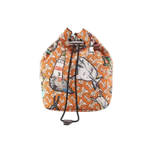 Burberry Полиэстер Ведрообразные Сумки Сумки через плечо Сумка на плечо Женская Оранжевая