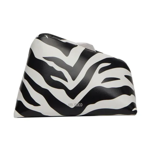 The Attico Телячья кожа Одно плечо Через плечо Клатч Мини Женский Черный Белый