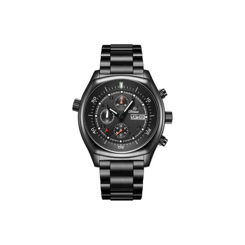 LANDU Кварцевый механизм Часы Мужские Черный циферблат L98602