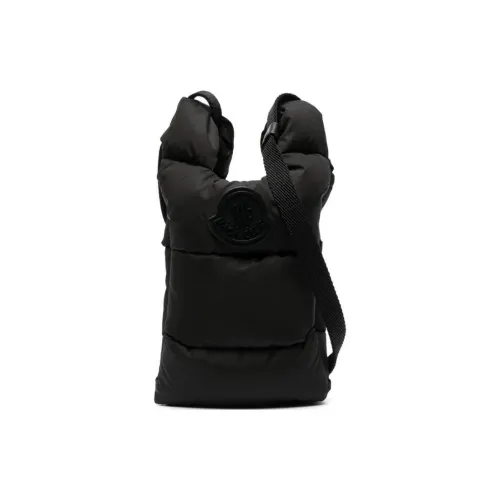 Moncler Телячья кожа Сумка Сумка через плечо Сумка через плечо Женская Черная