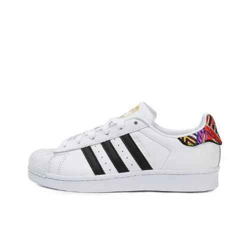 Adidas Originals Superstar Амортизация Износостойкие Низкие Кроссовки для Скейтбординга Унисекс Белые