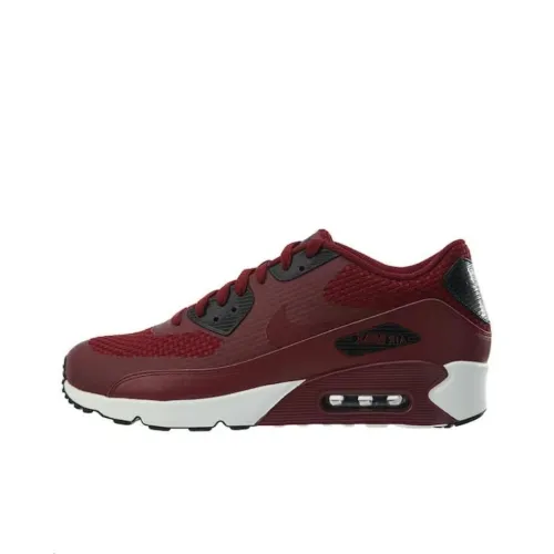 Nike Air Max 90 Амортизация Износостойкий Низкий Топ Беговые кроссовки Унисекс Красный Черный