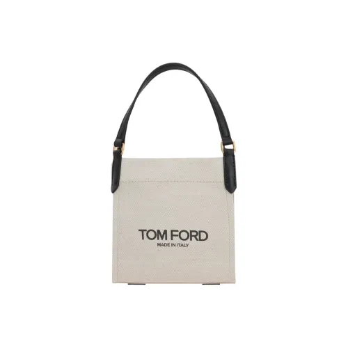 TOM FORD Хлопок Тоут Сумка Сумка для покупок Сумка Маленькая Женская Белая