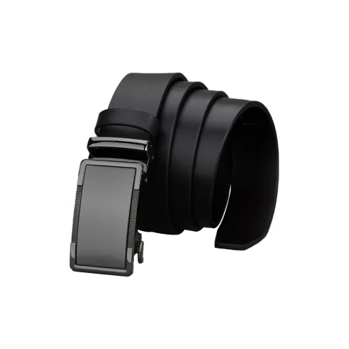 BISON DENIM Деловой повседневный стиль Новинка Лицевая коровья кожа Автоматическая пряжка Ремень Мужской Черный кофейный Ширина 3,5 см