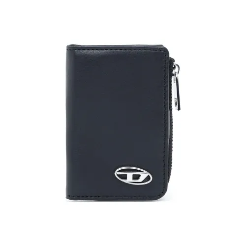 DIESEL Коровья кожа Key Pouch Унисекс Черный