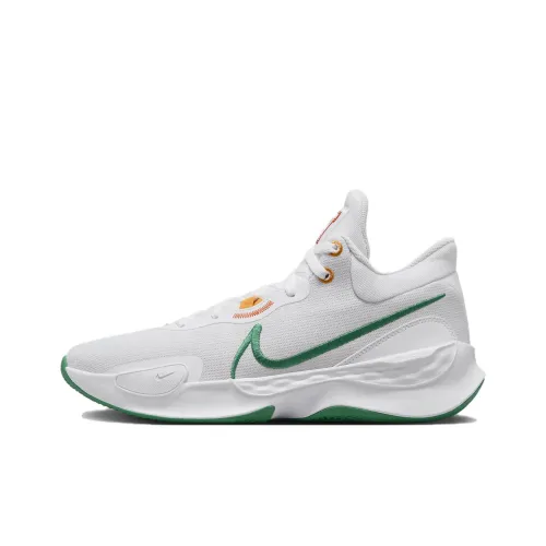 Nike Renew Elevate 3 Амортизация Износостойкий Низкий Топ Баскетбольные Кроссовки Унисекс Белый Зеленый