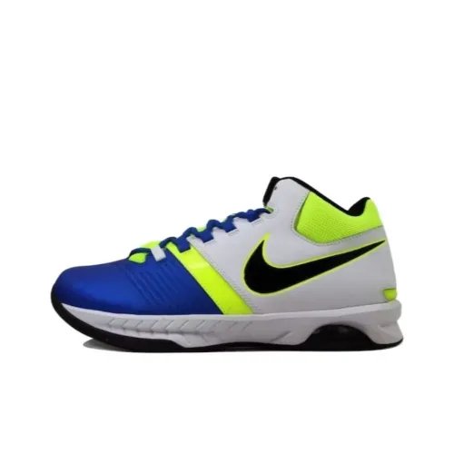 Nike Air Visi Pro V Амортизация Износостойкий MID Топ Винтажные баскетбольные кроссовки Унисекс Синий Серый Зеленый