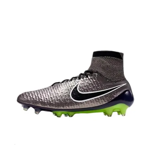 nike Magista Obra FG Твердый Грунт Амортизация Износостойкие Футбольные Бутсы Унисекс Металлик