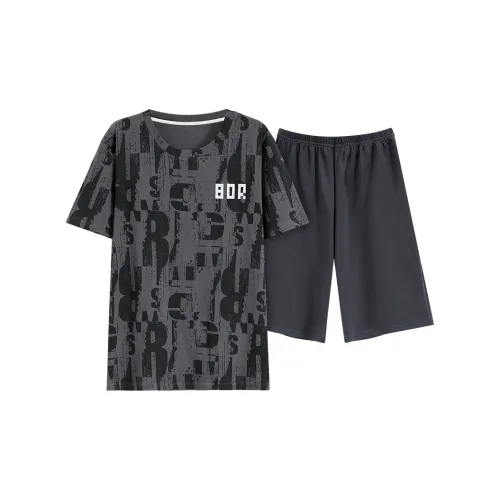 The Story Of The Flower Season Домашний Комплект Мужской Темно-Серый