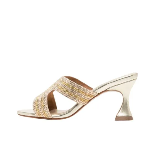 NICOLI Слипоны 6 см Женские Золотые