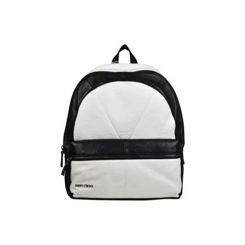 Jimmy Choo Телячья кожа Рюкзак Мужской Черный Белый Цветовая схема