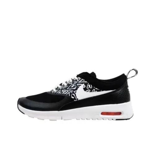 Nike Air Max THEA Амортизация Износостойкие Низкие Кроссовки для Бега Женские Черные