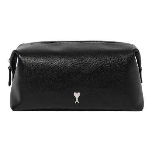 AMIPARIS Сумка для туалетных принадлежностей из коровьей кожи стандартная мужская черная