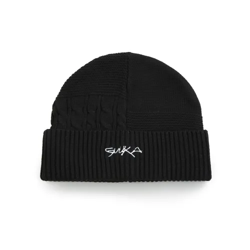 Guuka Acrylic Beanies Men's Black Guuka Акриловые Шапки-бини Мужские Черные