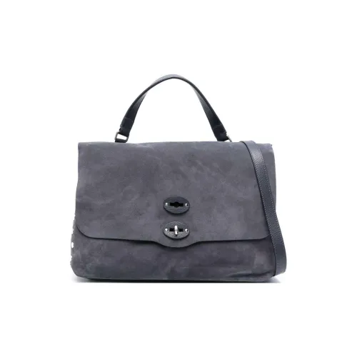 Zanellato Сумка через плечо из телячьей кожи и замши женская темно-серый цвет