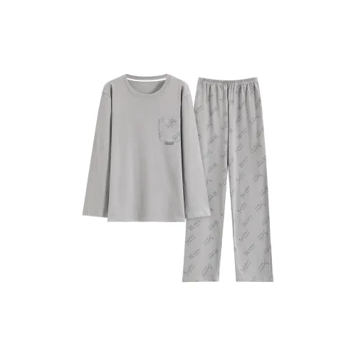 Mulong Family Пижамный комплект Мужской Серый