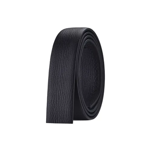 BISON DENIM Fashion Minimalist Style Износостойкий Ремни из коровьей кожи Мужской Черный Ширина 3,5 см