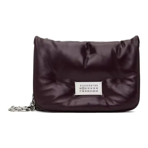 Maison Margiela Glam Slam С рельефной текстурой кожа наппа Сумка через плечо Сумка на плечо Женская Бордовый