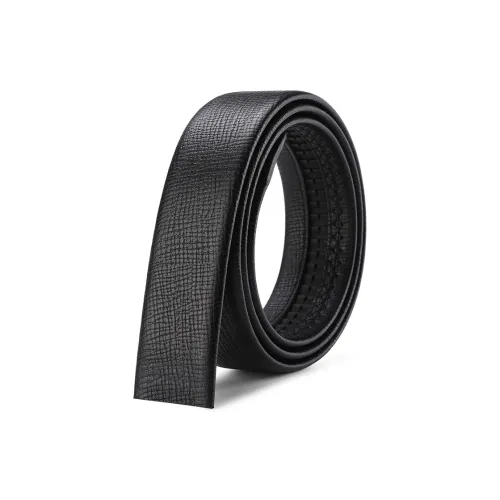 BISON DENIM New Arrival Minimalist Style Телесная коровья кожа Автоматическая застежка Ремешок Тело Мужское Черный Ширина 3,5 см