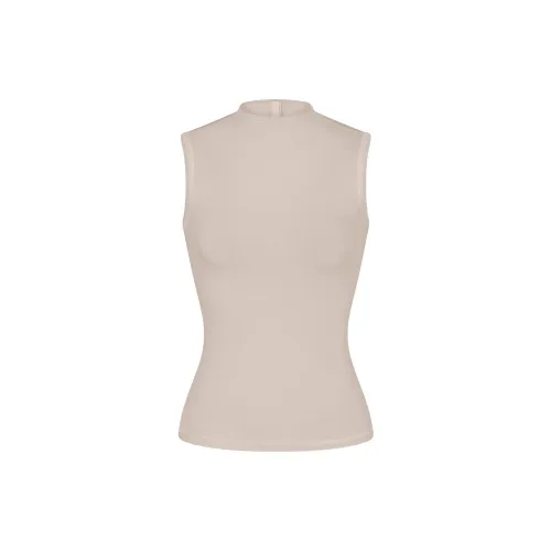 SKIMS New Vintage Средний воротник Майка Женская Камень Каменный цвет