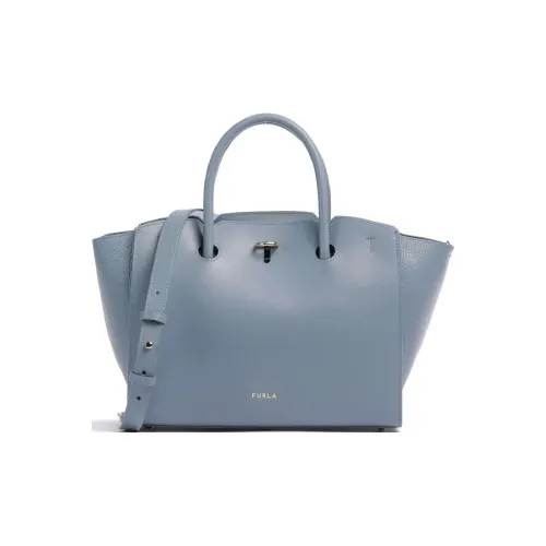 Furla Кожа Тоут Сумка Сумка для покупок Сумка через плечо Сумка Большая Женская Синяя