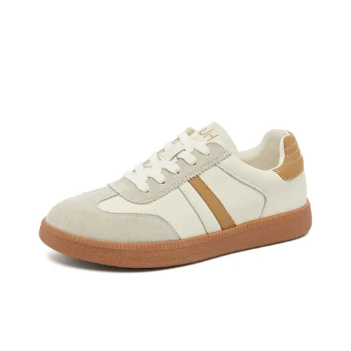 BAIJIHONG Износостойкий Легкий Дышащий Противоскользящий. Низкий Топ Скейтборд Кроссовки 2,5см Женские Белый Абрикос